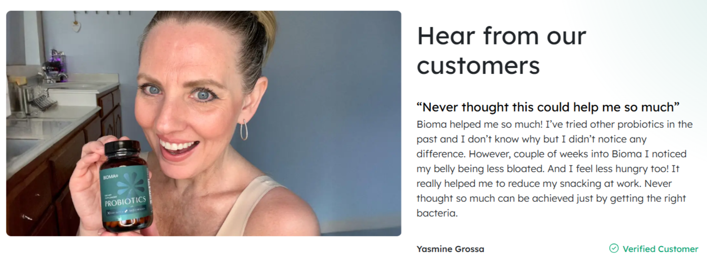 Bioma Probiotics - custome reviews