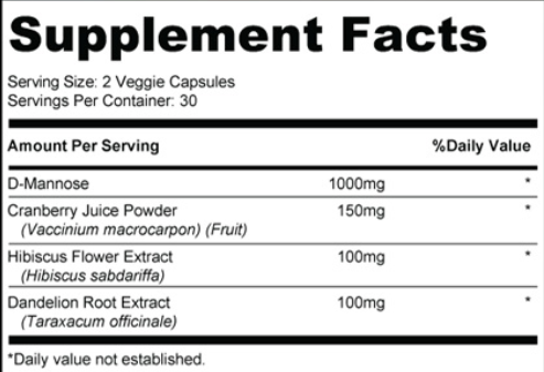 Bladder Relief 911 Supplement Facts