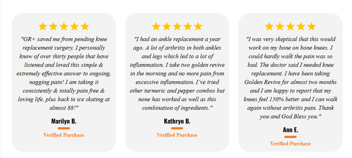 Golden Revive Plus Customer reviews