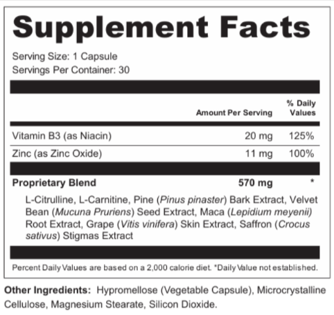 Nitric Recover supplement facts