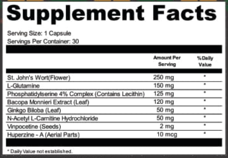 Primal Grow pro Supplement facts