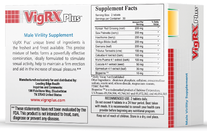 VigRX Plus Supplement Facts