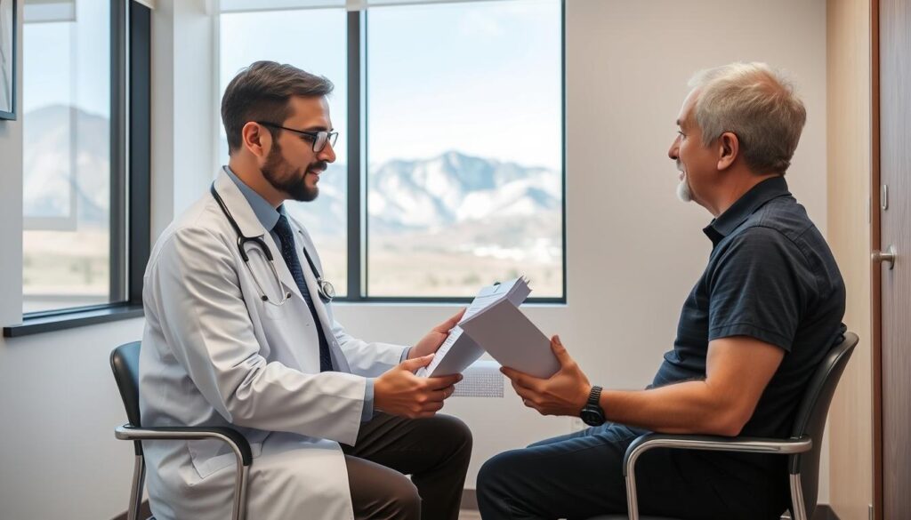 Best urologists in Colorado consulting with a patient Best urologists in Colorado consulting with a patient