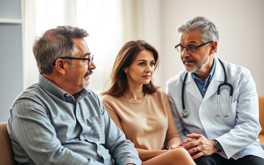 discussing sexual side effects with doctor