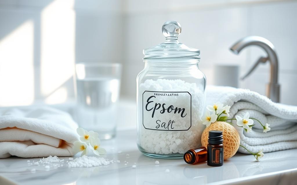 Epsom salt bath preparation